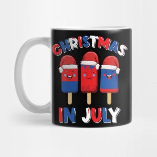 Christmas In July Ice Pops In Santa Hat Kids Toddler Cute Mug